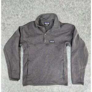 Patagonia Jacket Men's S  Gray Snap T Sweater Marsupial Fleece Logo Jumper 26000